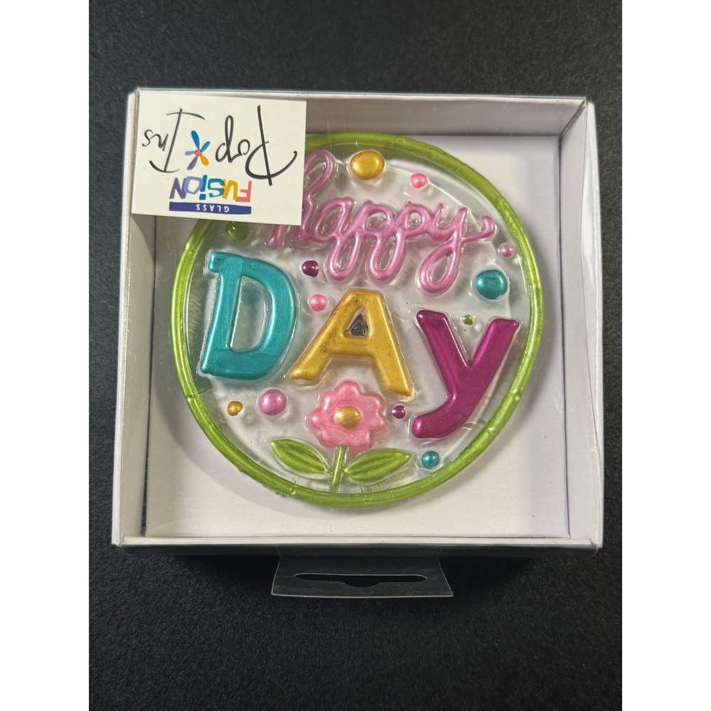 Demdaco Glass Fusion Pop-Ins‎ Lori Siebert Happy Day Interchangeable Glass J8